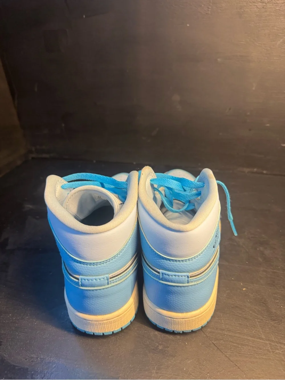 Jordan Mid-Top Sneakers in Light Blue and White